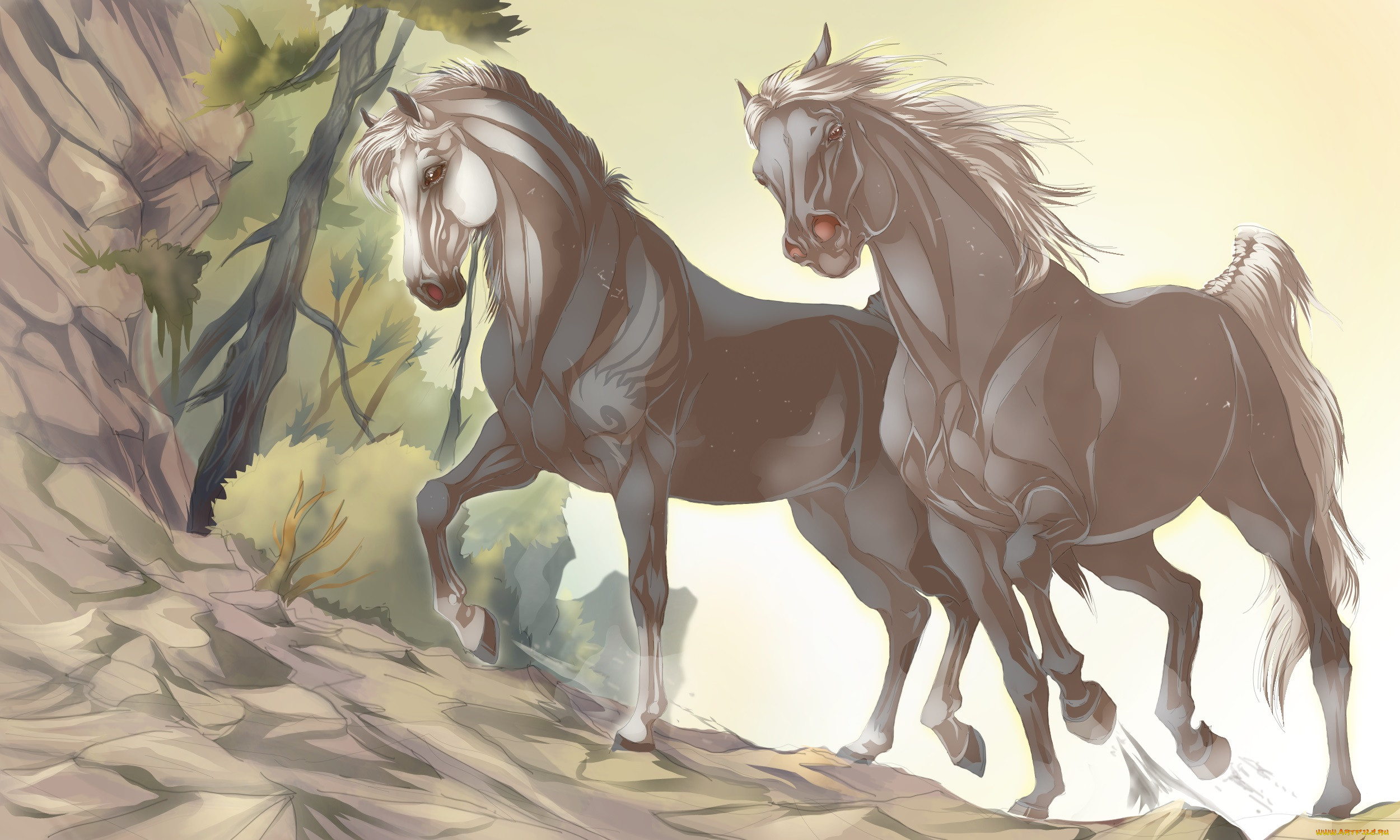 Табун лошадей арт